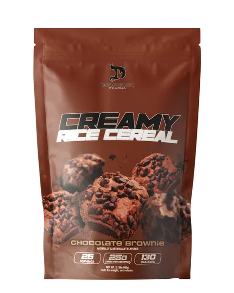 Dragon Pharma Creamy Rice Cereal, sabor Chocolate Brownie, 2.18 lb (992 g) / 25 porciones
