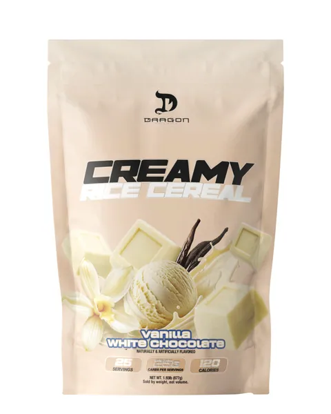 Dragon Pharma Creamy Rice Cereal, sabor Vanilla White Chocolate, 1.93 lb (877 g) / 25 porciones