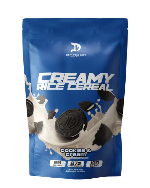 Dragon Pharma Creamy Rice Cereal, sabor Cookies & Cream, 1.91 lb (868 g) / 25 porciones