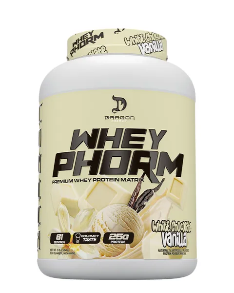 Dragon Pharma WheyPhorm, sabor White Chocolate Vanilla, 5 lb (2268 g) / 57 porciones