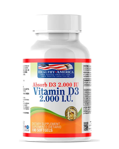 Healthy America Absorb D3 Vitamina D3 2.000 IU