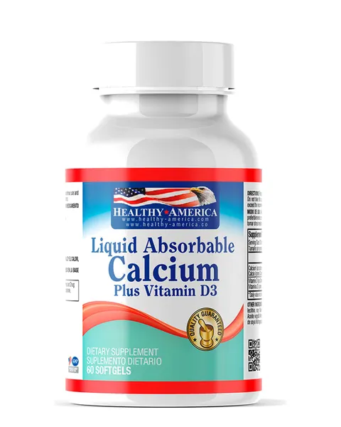 Healthy America Liquid Absorbable Calcium 1.200 mg + Vitamina D3