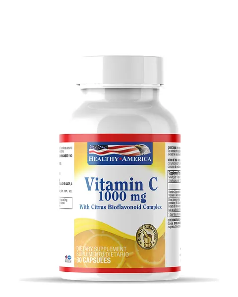 Healthy America Vitamin C 1.000 mg con Complejo de Bioflavonoides Cítricos, 30 cápsulas