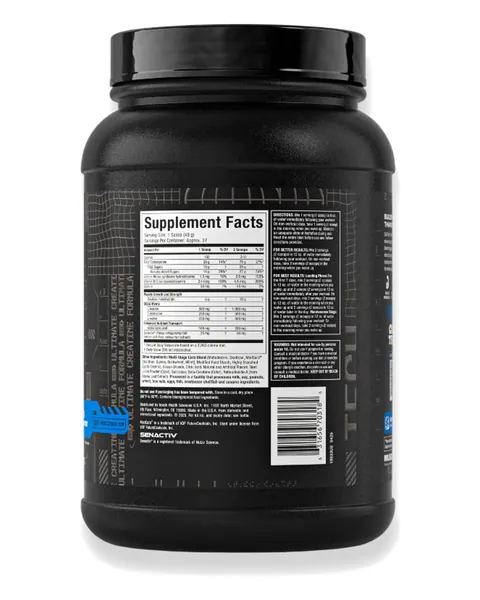 MuscleTech Cell-Tech Creatine, parte trasera, sabor Fruit Punch, 2,90 lb (1,32 kg) / 27 servicios