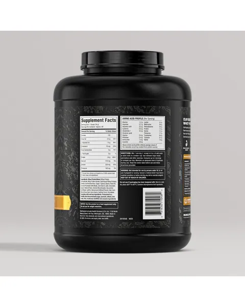MuscleTech Nitro-Tech 100% Whey Gold, parte trasera, sabor Cookies & Cream, 5 lb (2,27 kg)