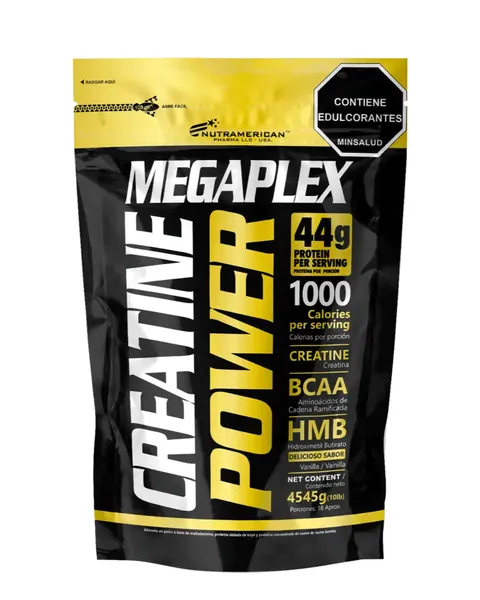 Nutramerican Pharma Megaplex Creatine Power, sabor Vainilla, 10 lb (4.545 g)