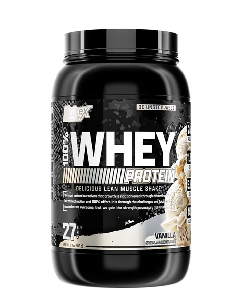 Nutrex Research 100% Whey Protein, sabor Vainilla, 2 lb / aprox. 27 servicios