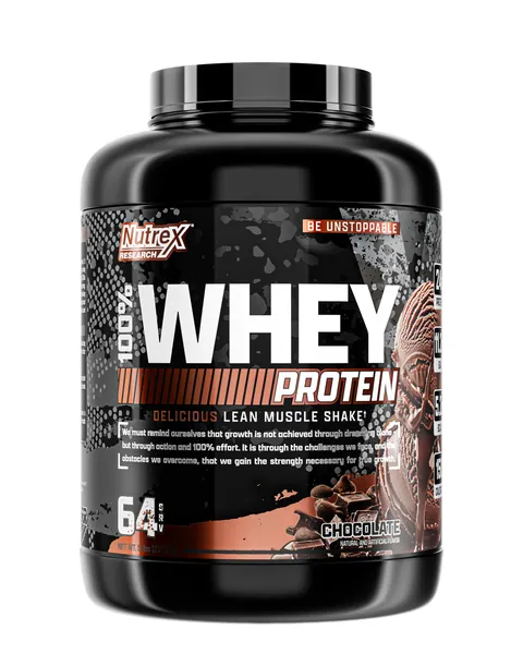 Nutrex Research 100% Whey Protein, sabor Chocolate, 5 lb / aprox. 64 servicios