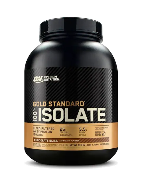 Optimum Nutrition Gold Standard 100% Isolate, sabor Chocolate Bliss, 3 lb (1.36 kg) / 44 porciones