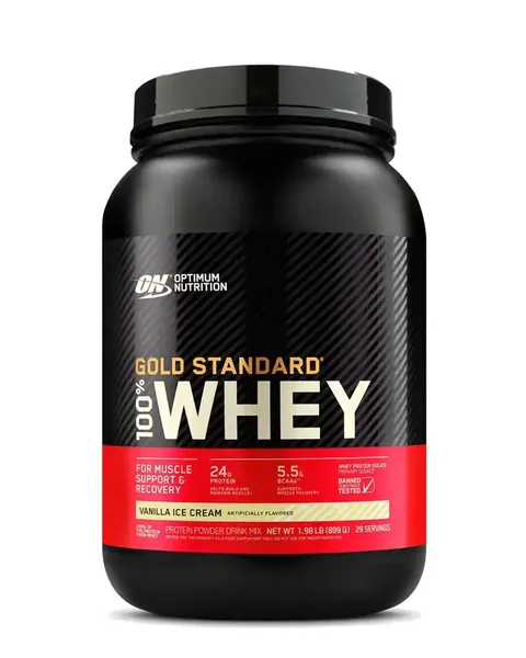 Optimum Nutrition Gold Standard 100% Whey, sabor Vanilla Ice Cream, 1.98 lb (899 g) / 29 porciones
