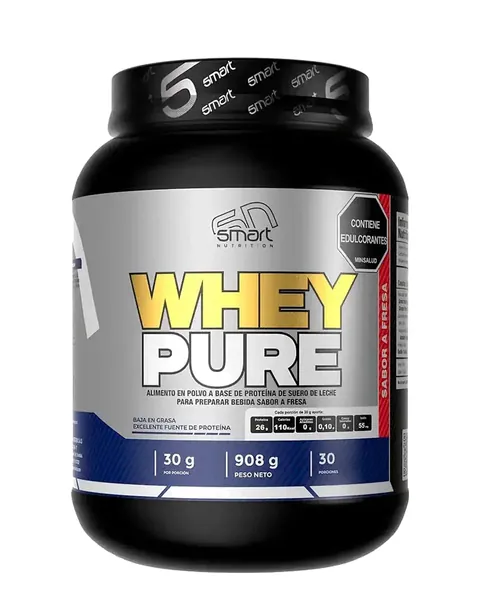 Smart Nutrition Whey Pure, sabor Fresa, 2 lb (908 g)