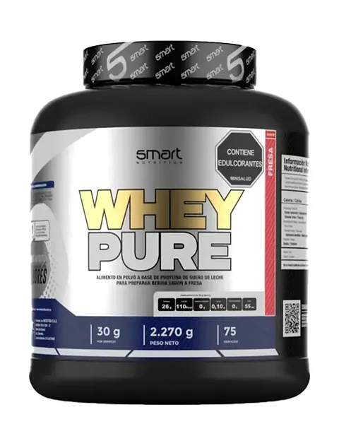 Smart Nutrition Whey Pure, sabor Fresa, 5 lb (2.270 g)