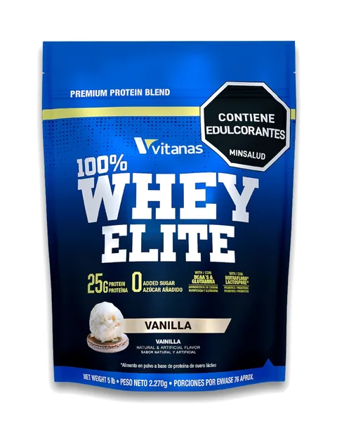 Vitanas 100% Whey Elite, sabor Vainilla, 5 lb (2.270 g)