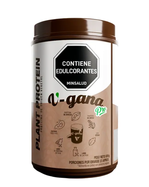 Vitanas V-Gana Pro, vista lateral, sabor Chocolate