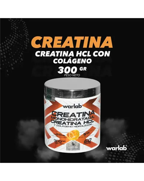 Warlab Creatina HCL con Colágeno, foto adicional, sabor Maracumango